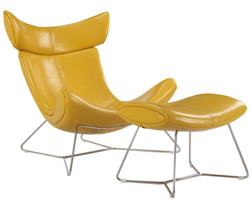High Back Replica Eames Daw Armchair , Leather Replica Occasional Chairs