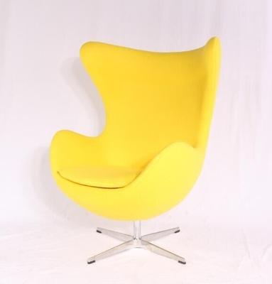 Classic Design Fabric Egg Chair Modern High Back Hotel Lounge Chairs with Swivel Base