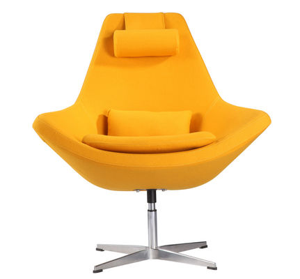 Metropolitan Relaxing Hotel Lounge Chairs, Fabric Upholstered Swivel Leisure Chairs