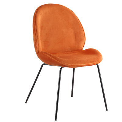 Elegant Orange Color Gubi Beetle Chair / Home Fabric Dining Chairs