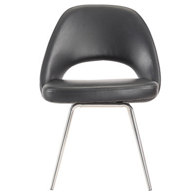 Restaurant PU Upholstered Dining Chairs With Stainless Steel Leg